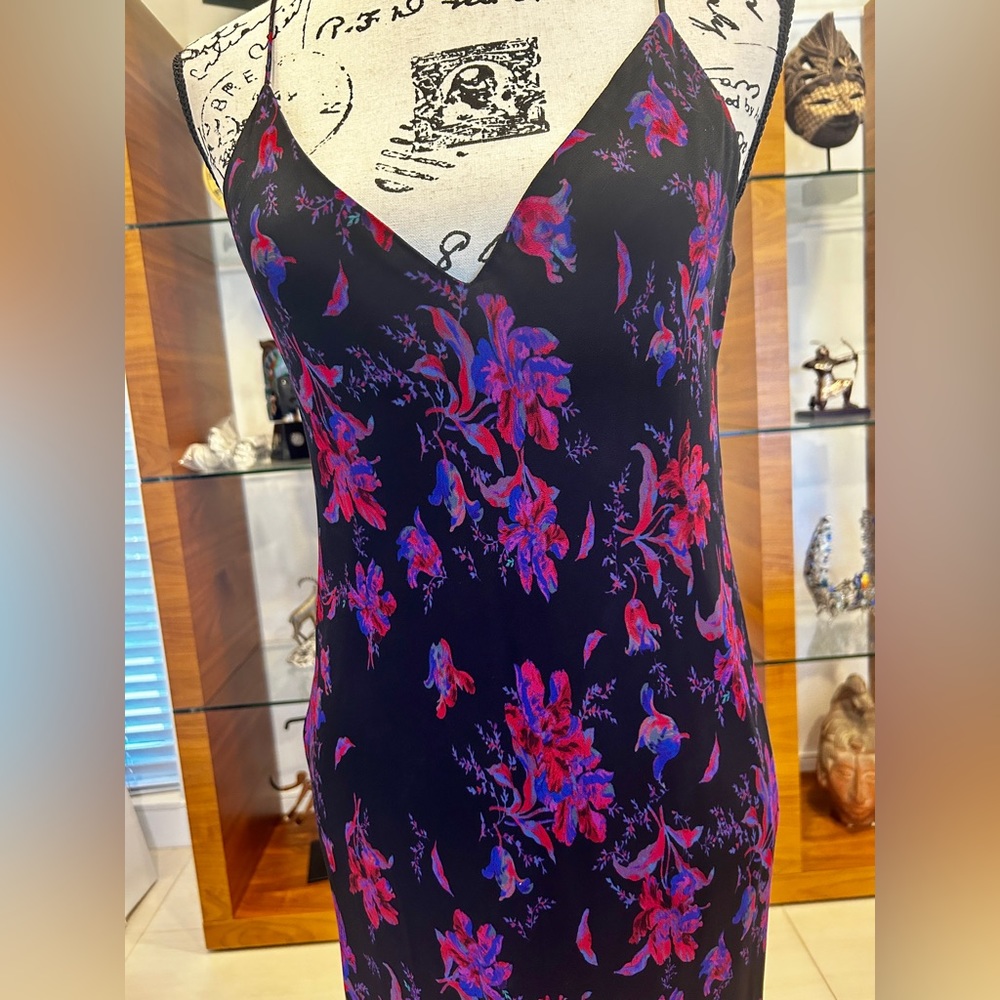 RAG & BONE MALLORY SLIP MIDI DRESS IN FLORAL PRINT
